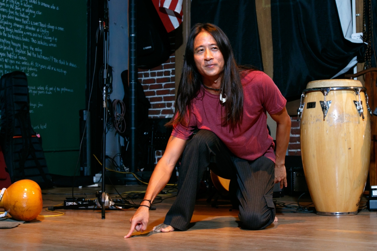 Kealoha in rehearsal for The Story of Everything. Photo courtesy of the artist.