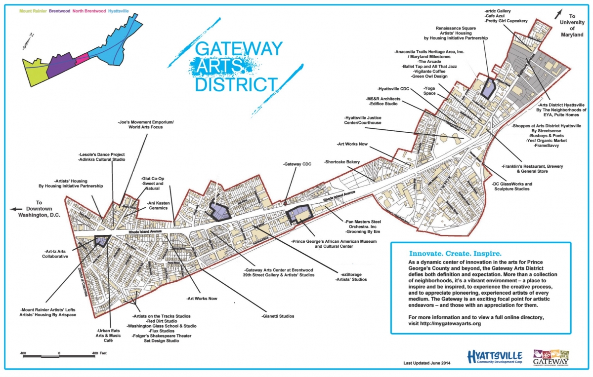 2014 Gateway Arts District Map