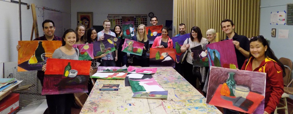 “Students for a Day” event, where YPAB members took an art class.
