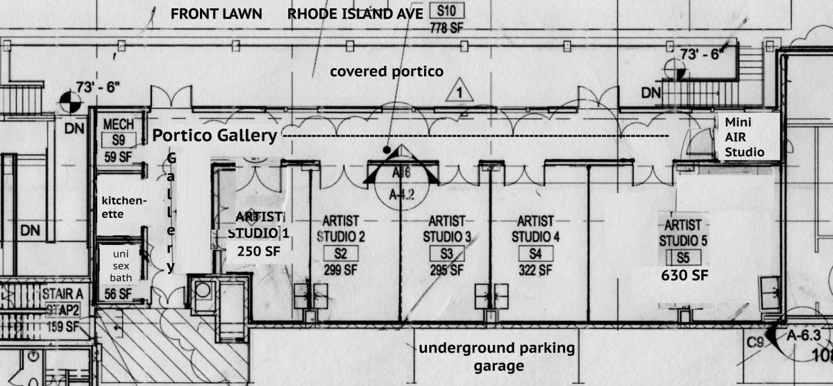 Blueprint for Portico Gallery and Studios.