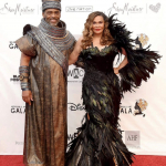 Tina and Richard Lawson pictured at the Wearable Arts Gala in their costumes that complimented the theme of the event "A Journey to The Pride Land”. 